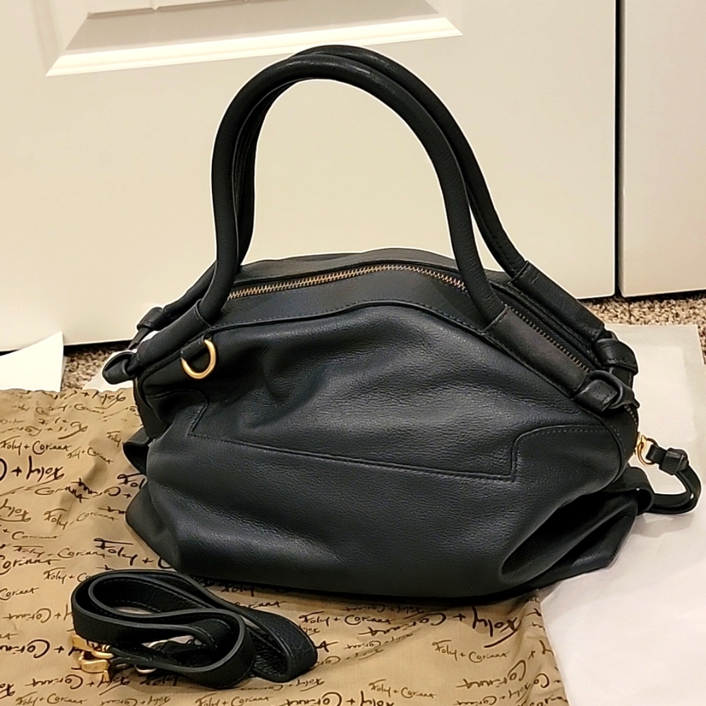 Foley + Corinna blue leather bag
